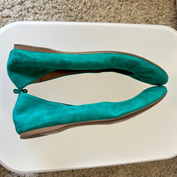 J. Crew Suede Ballet Flats in Green Size 8 - Picture 10 of 12